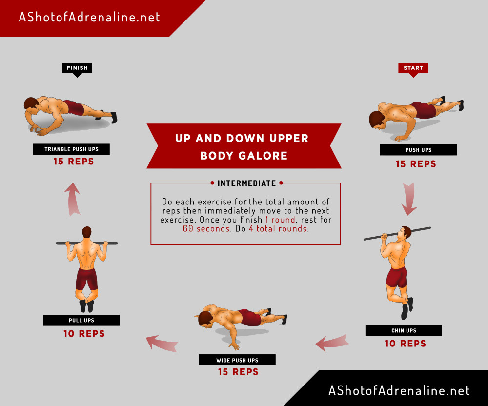 Up and Down Upper Body Galore infographic