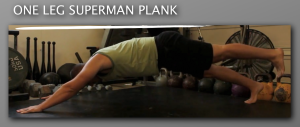 One Leg Superman Plank progression